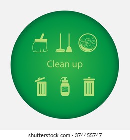 Clean up vector icon