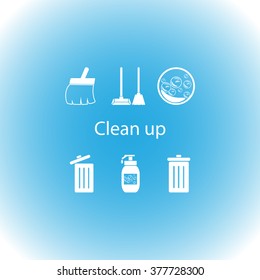 Clean up vector icon