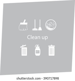 Clean up vector icon