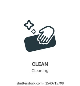Clean vector icon on white background. Flat vector clean icon symbol sign from modern cleaning collection for mobile concept and web apps design.