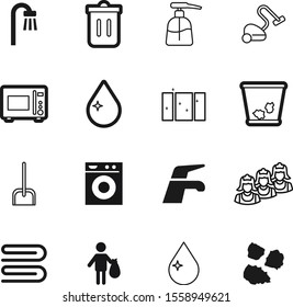 clean vector icon set such as: sanitary, electrical, silhouette, classic, apron, hands, sand, bubble, image, food, packaging, machine, worker, box, dress, icone, interior, clear, work, shape, cooking
