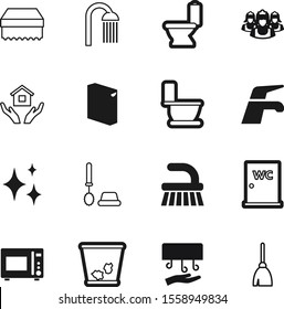 clean vector icon set such as: bag, douche, trashcan, trash, maid, box, residential, paper, apron, showering, women, bin, sell, sweeping, mixer, sponge, glare, holiday, pad, people, abstract, star