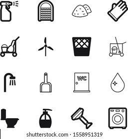 clean vector icon set such as: spray, bathtub, logo, power, aerosol, closet, file, head, ice, gel, picture, alternative, worker, wood, man, washroom, finger, shampoo, safety, indoors, wild, material