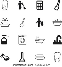 clean vector icon set such as: classic, night, sweeping, sink, drain, keyboard, gel, antibacterial, chores, decor, shower, digital, kitchen, mixer, suds, label, decoration, trash, rag, cosmetic