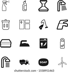 clean vector icon set such as: purity, computer, dish, mixer, appliance, environment, basket, do, recycle, color, contemporary, hand, city, street, travel, outline, vehicle, urban, press, innovation