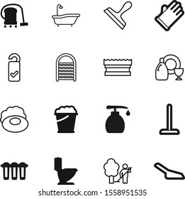 clean vector icon set such as: sorts, pail, shower, bar, blue, pan, rubber, wood, building, vacuum, cosmetic, protective, cleanser, sponge, technology, tube, box, care, glove, bathtub, shape, set