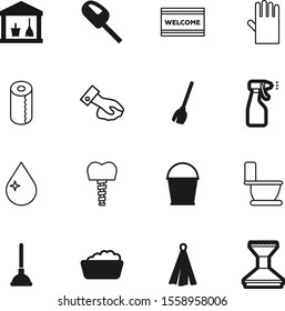 clean vector icon set such as: sprayer, dryer, implantation, cloth, cooking, implants, inside, stomatology, foam, hair, pump, circle, bottle, mat, purity, wc, droplet, nature, pail, aqua, clinic