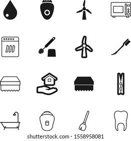 clean vector icon set such as: dry, clothespin, food, teeth, silhouette, dress, property, residential, dinner, utensil, shower, color, sell, clamp, shadow, hold, hand, rope, job, art, construction