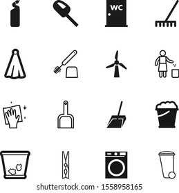 clean vector icon set such as: bottle, clothesline, garden, electricity, renewable, string, cloth, dry, set, clear, contemporary, wc, silhouette, power, foam, closet, dress, disinfectant, rag, blue