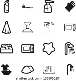 clean vector icon set such as: office, manual, hair, antibacterial, hotel, beauty, towel, environment, paste, odor, washing, skin, can, pollution, fetlock, showering, sprayer, color, faucet, aerosol