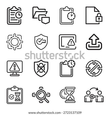 Clean vector icons illustrating permission scopes and capability states for user access control, system roles, and application settings.