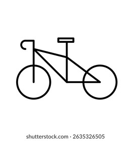 Ilustración vectorial limpia de una bicicleta en estilo de contorno. Ideal para conceptos de estilo de vida ecológico, transporte, fitness o urbano en diseño impreso, de Web o de marca.