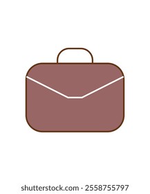 Clean vector illustration of a brown briefcase. Ideal for business, office tools, or portfolio apps.