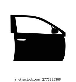 Clean vector illustration of a car door as a vehicle body exterior component on white background, ideal for automotive body guides, vehicle design references, and parts catalogs.