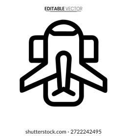 A clean vector illustration depicting an astronaut suit with a helmet and jetpack, suitable for various designs.