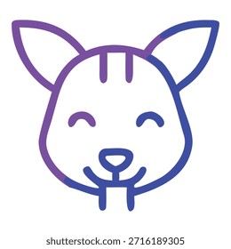 Eine saubere Vektorgrafik einer Hundegesicht-Silhouette mit einfachen Formen und glatten Umrissen, einzeln auf weißem Hintergrund, ideal für Logos, Symbole und modernes Grafikdesign...