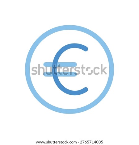 A clean, vector illustration of the euro symbol. The icon is set against a black background, with a simple design.
