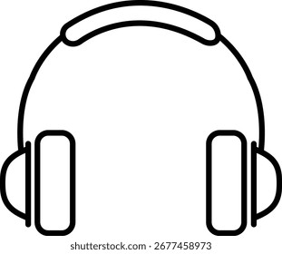 Clean vector illustration of a headphone icon. Perfect for websites, apps, presentations, and other design projects needing a simple, modern audio symbol.
