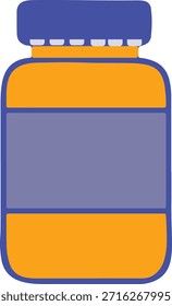 Ilustração vetorial limpa de uma caixa de medicamentos com design de embalagem médica simples, adequado para cuidados de saúde, farmácia, hospital, clínica e uso de marca farmacêutica.