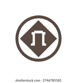 A clean vector illustration of the Narcotics Anonymous logo in brown on a white background. A symbol of hope, support, and sobriety for members.