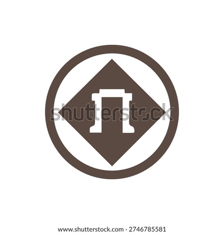 A clean vector illustration of the Narcotics Anonymous logo in brown on a white background. A symbol of hope, support, and sobriety for members.