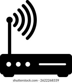 Reinigen Sie die Vektorgrafik des Rounter-Symbols Silhouette in Schwarz.