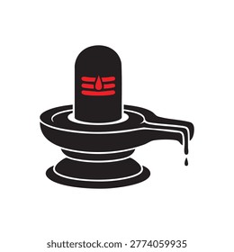 A clean vector illustration of a Shivalingam icon, symbolizing Lord Shiva, spiritual power, and divine energy. Perfect for religious, cultural, and festival-themed designs. Ideal for apps, websites, puja materials, invitations, and digital or print projects. Minimal and symbolic design suitable for both traditional and modern spiritual applications.
