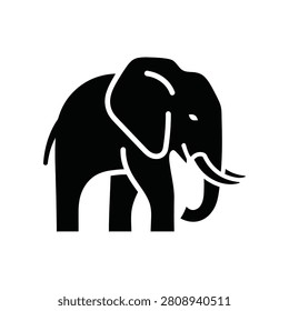 Clean vector a majestic pachyderm ideal for educational materials or conservation campaigns.