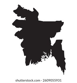 A clean vector map of Bangladesh on a white background, perfect for design projects and presentations. Download high-quality graphics today!