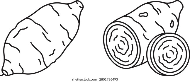 Clean vector outline drawings