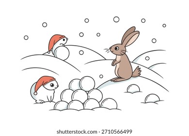 Ein sauberes Vektorset mit Schneekappen, Schneebällen und Schneeverwehungen - perfekte Winterelemente für saisonale Designs, Urlaubsgrafiken und frostige Hintergründe. Ideal für digitale Projekte und die Nutzung von Mikrobeständen.