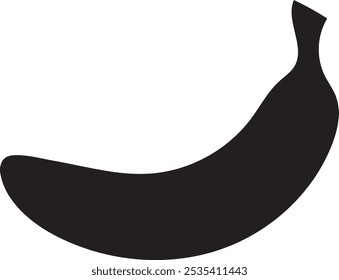 Silueta de Vector limpio de un ícono de plátano Horizontal