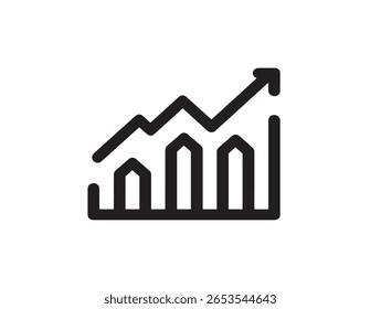 Clean Vector Statistics Icon for Professional Interfaces