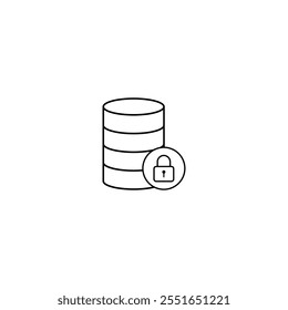 A clean vector storage icon, suitable for data management, cloud storage, technology apps, and digital organization projects