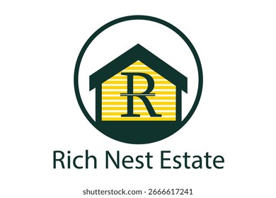 Estilo vetor limpo que transmite confiança, estabilidade e profissionalismo para agências imobiliárias e identidade corporativa.