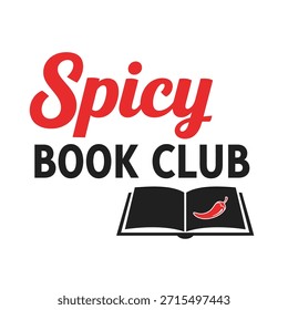 A clean vector typography t-shirt design featuring the Spicy Book Club logo. Ideal for t-shirt printing, apparel design, and print-on-demand services.