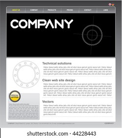 Clean vector web site design template
