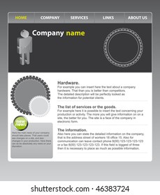 Clean vector web site design template