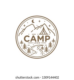 Clean and versatile camping logo