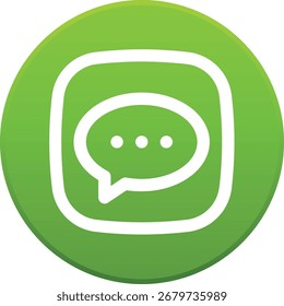 Um ícone limpo e versátil que representa comunicação e mensagens, adequado para interfaces e aplicativos digitais.