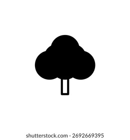 A clean and versatile tree icon design, perfect for illustrating nature, growth, and ecological themes. Its simple form and silhouette makes it ideal for logos, website elements, or decorative