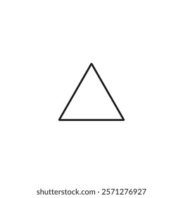A clean and versatile vector triangle icon, perfect for geometric designs, minimalistic branding, navigation tools, and creative projects.