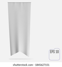 Clean vertical waving template flag