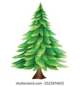 A clean, vibrant vector of a beautifully Christmas tree, perfect for holiday-themed designs, cards, and banners. Isolated and easy to customize for festive projects