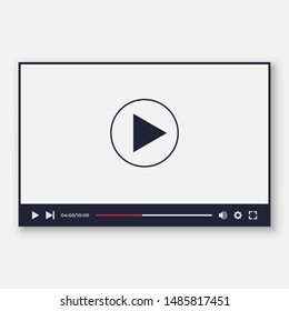 Clean Video Player Interface Template for Web and Mobile Apps