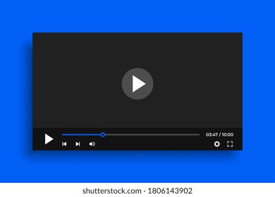 clean video player template with simple buttons