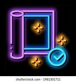 clean view of carpet neon light sign vector. Glowing bright icon clean view of carpet sign. transparent symbol illustration