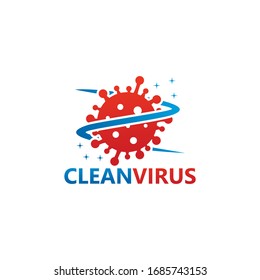 Clean Virus Logo Template Design