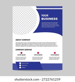 Clean Visual Flyer Template for Modern Promotion. A clean visual flyer template designed for modern promotion and information sharing. The layout emphasizes readability and balanced design. Suitable for flyers, posters, and digital advertisements. Customizable elements help adapt the design to different visual needs.

Blue and white business company brochure template design for corporate profile and service information presentation isolated on transparent background
