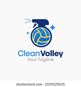 Clean Volley Logo Design Template. Good for Business, Agency, Community and Organization.